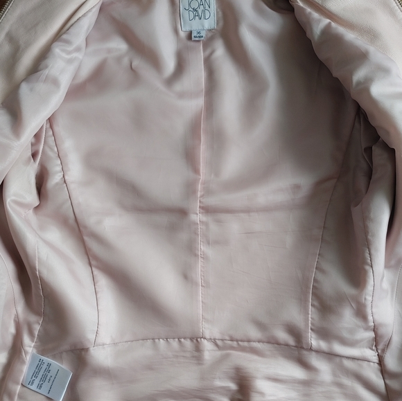 JOAN & DAVID Vintage Pale Pink Genuine Leather Jacket - Picture 6 of 10